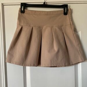 l Gap Kids Uniform Pleated Khaki Skirt Girls Size 12 XL Side Zipper EUC